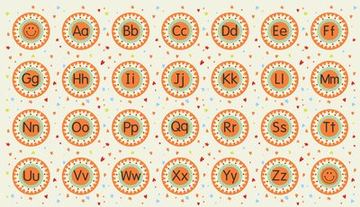 Boho Circle ABC Rug