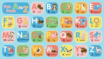 Pastel Animal ABC Rug
