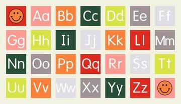 Block Alphabet Rug