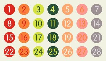 Pastel Number Spots Rug